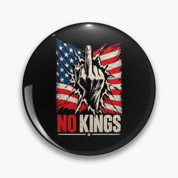Item preview, No Kings American Flag Middle Finger Protest designed and sold by TEEJAMBOREE.