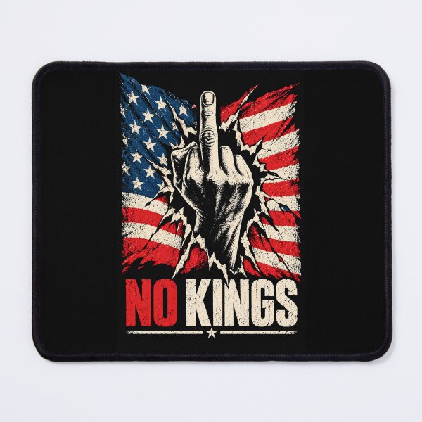Item preview, No Kings American Flag Middle Finger Protest designed and sold by TEEJAMBOREE.