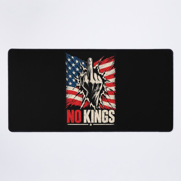 Item preview, No Kings American Flag Middle Finger Protest designed and sold by TEEJAMBOREE.