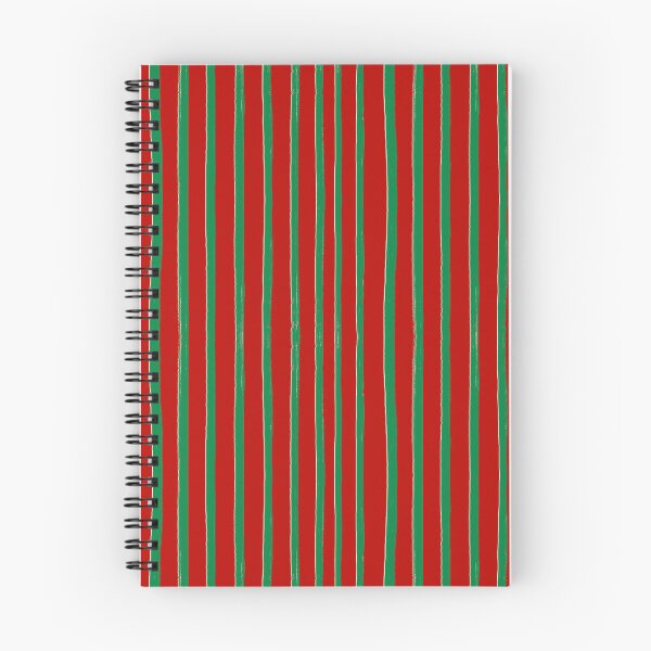 Item preview, Green Brush Stroke Stripes on Red, Christmas Pattern designed and sold by OneThreeSix.