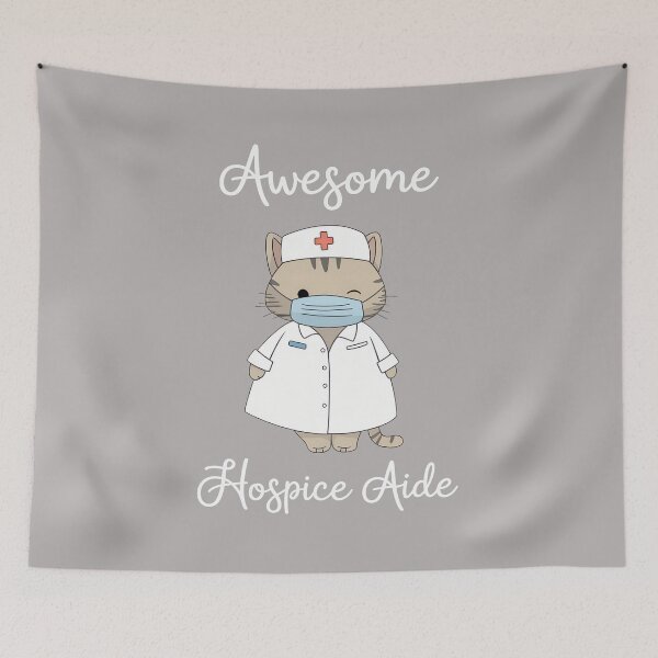 Item preview, Awesome Hospice Aide Cat Nurse Mask T-Shirt-63 designed and sold by UschiHinz.