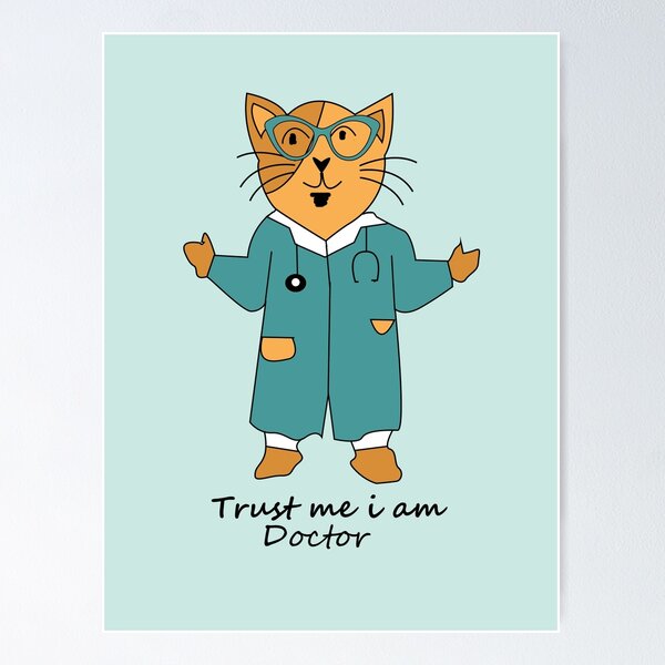 Item preview, Funny Cat Doctor Medical Humor designed and sold by hutofdesigns.