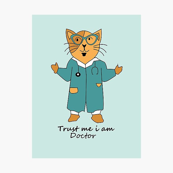 Item preview, Funny Cat Doctor Medical Humor designed and sold by hutofdesigns.
