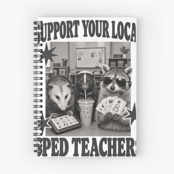 Item preview, Support Your Local SPED Teachers Raccoon Possum Skunk Design designed and sold by VGAfanatic.
