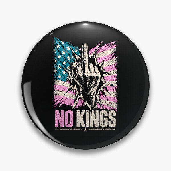 Item preview, No Kings American Flag Middle Finger Protest designed and sold by TEEJAMBOREE.