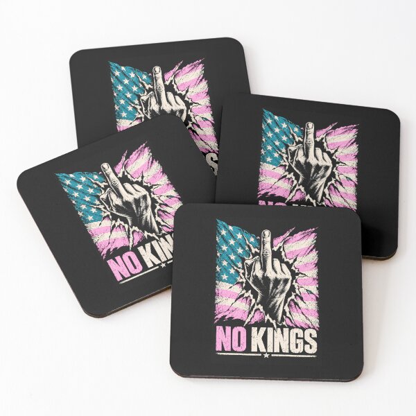Item preview, No Kings American Flag Middle Finger Protest designed and sold by TEEJAMBOREE.