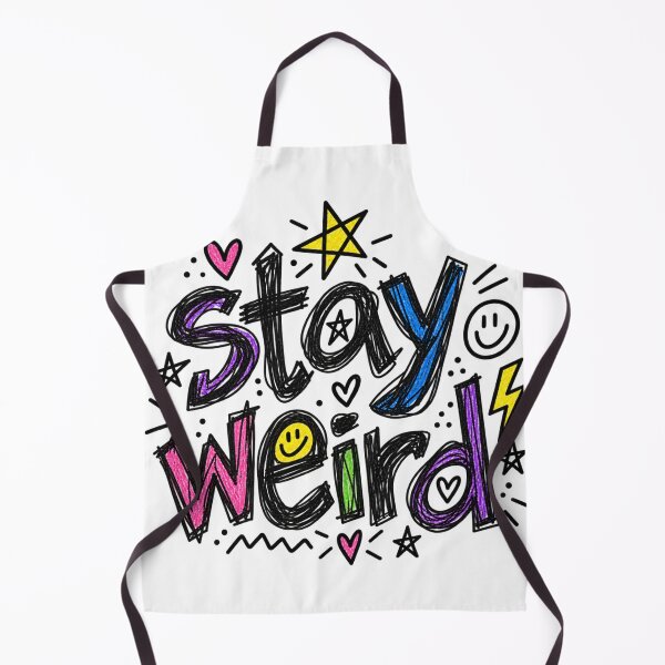 Item preview, Stay Weird Doodle Sticker | Cute Retro Doodle Quote | Fun Positive Aesthetic Decal designed and sold by CajunStudios.