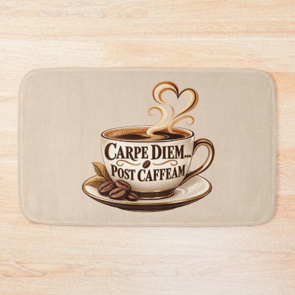 Item preview, Carpe Diem Post Caffeam Latin Quote | Funny Coffee Typography Design designed and sold by MetaModel Editions.
