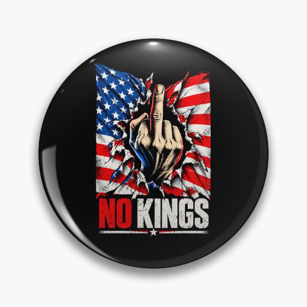 Item preview, No Kings American Flag Middle Finger Protest designed and sold by TEEJAMBOREE.