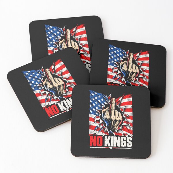 Item preview, No Kings American Flag Middle Finger Protest designed and sold by TEEJAMBOREE.