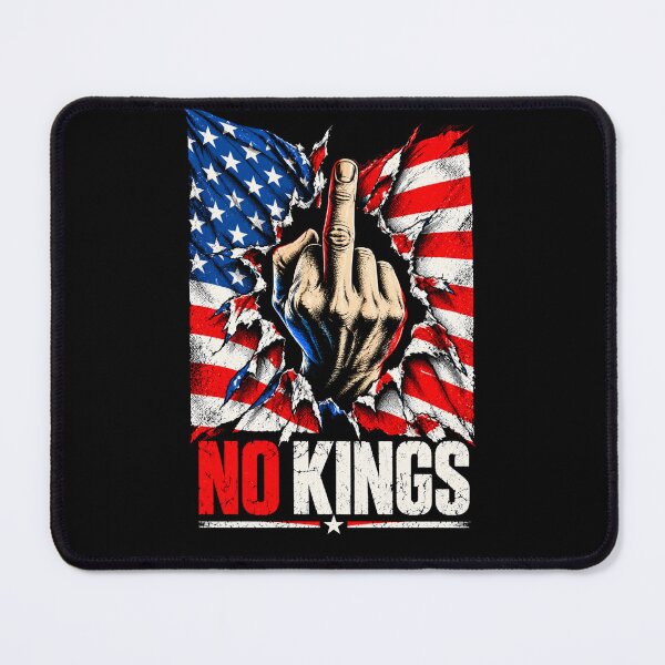 Item preview, No Kings American Flag Middle Finger Protest designed and sold by TEEJAMBOREE.