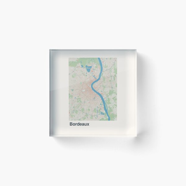 Aperçu de l'œuvre Carte minimaliste de Bordeaux créée et vendue par MapsNerd.