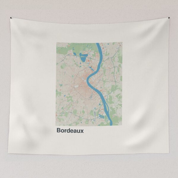 Item preview, Bordeaux Minimalistic Map Art designed and sold by MapsNerd.