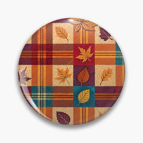 Item preview, Cozy Autumn Plaid and Leaves Seamless Pattern — Orange Tartan Foliage Aesthetic designed and sold by LYAN-STORE.
