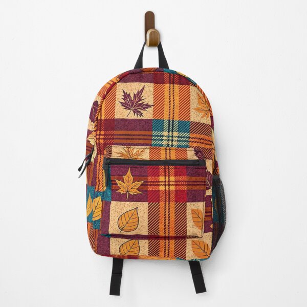 Item preview, Cozy Autumn Plaid and Leaves Seamless Pattern — Orange Tartan Foliage Aesthetic designed and sold by LYAN-STORE.