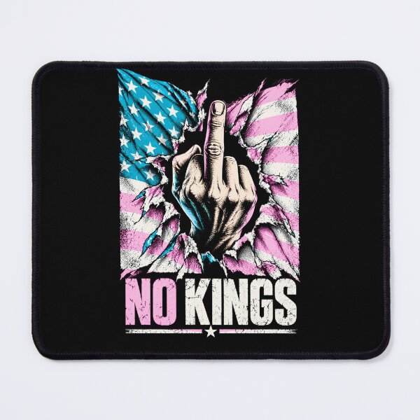 Item preview, No Kings American Flag Middle Finger Protest designed and sold by TEEJAMBOREE.