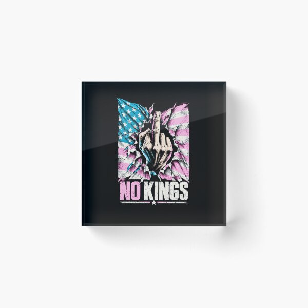 Item preview, No Kings American Flag Middle Finger Protest designed and sold by TEEJAMBOREE.