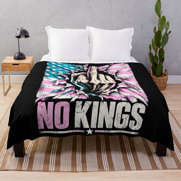 Item preview, No Kings American Flag Middle Finger Protest designed and sold by TEEJAMBOREE.