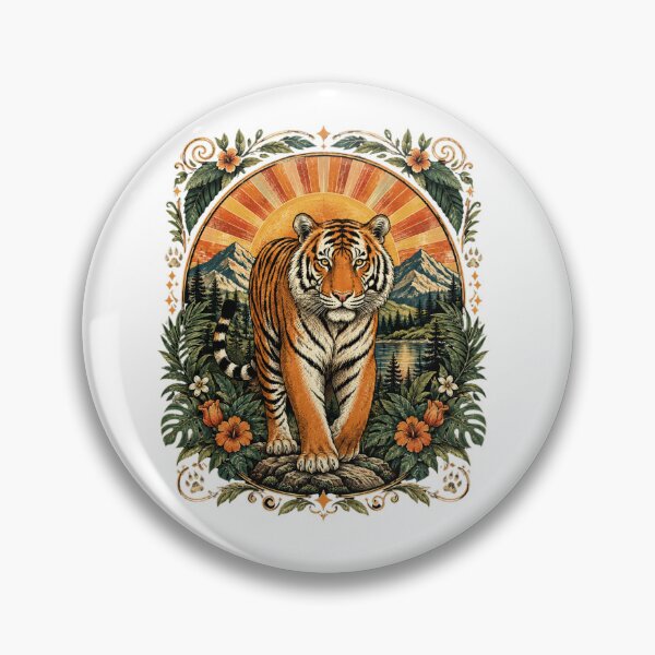 Item preview, Tiger Mountain Lake Botanical Vintage Art designed and sold by DariaOltes.