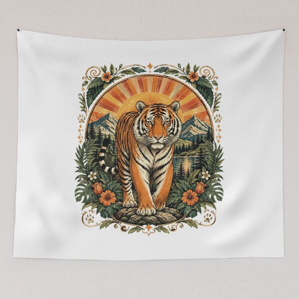 Item preview, Tiger Mountain Lake Botanical Vintage Art designed and sold by DariaOltes.