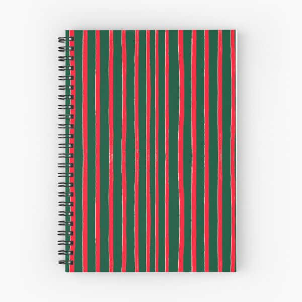 Item preview, Red Brush Stroke Stripes on Green, Christmas Pattern designed and sold by OneThreeSix.