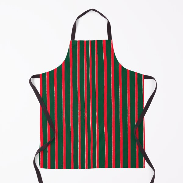 Item preview, Red Brush Stroke Stripes on Green, Christmas Pattern designed and sold by OneThreeSix.