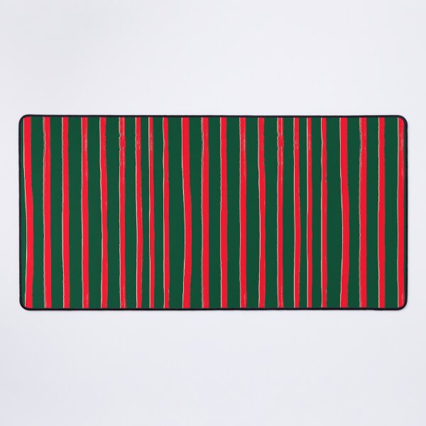 Item preview, Red Brush Stroke Stripes on Green, Christmas Pattern designed and sold by OneThreeSix.