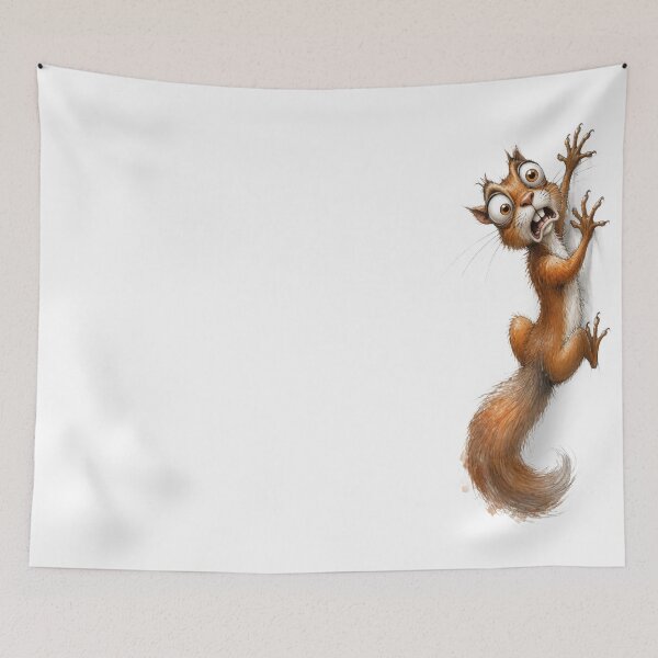 Item preview, Crazy Squirrel Climbing Funny Woodland Animal Cartoon Artwork designed and sold by Wilcox PhotoArt.