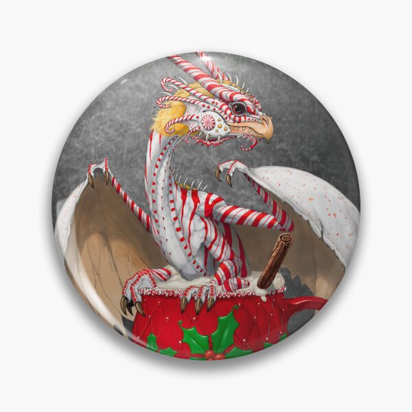 Item preview, White candy cane eggnog dragon in red cup designed and sold by Stanley Morrison.
