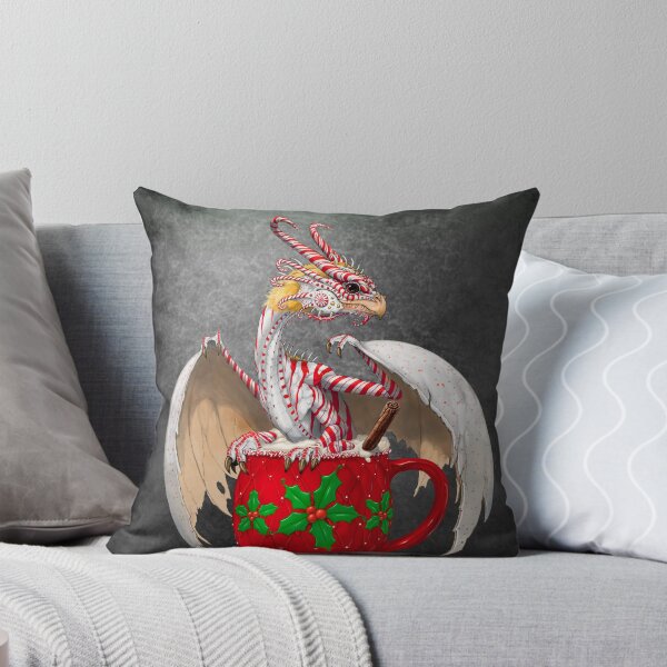 Item preview, White candy cane eggnog dragon in red cup designed and sold by Stanley Morrison.