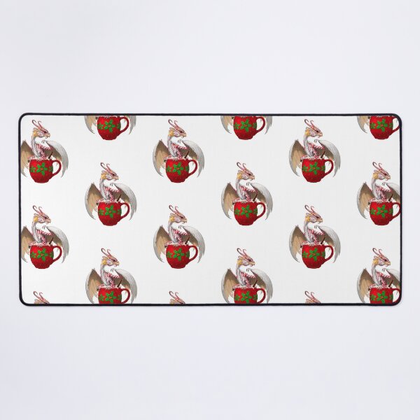 Item preview, White candy cane eggnog dragon in red cup designed and sold by Stanley Morrison.