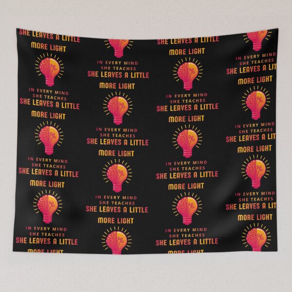 Item preview, She Leaves Light Teacher Appreciation Quote designed and sold by RenetteWickStudio.
