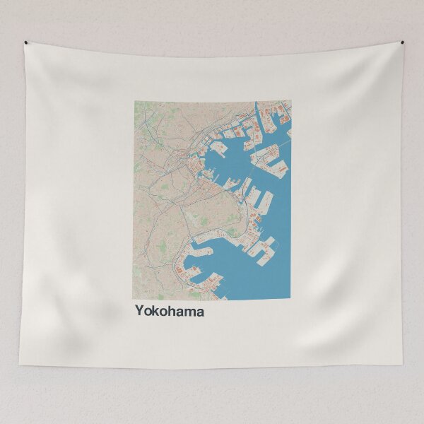 Item preview, Yokohama Minimalistic Map Art designed and sold by MapsNerd.