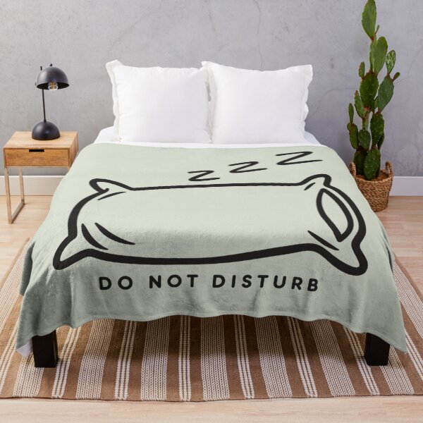 Item preview, Do Not Disturb Sleeping Pillow Line Art with Zzz designed and sold by MetaModel Editions.