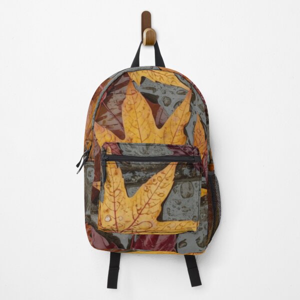 Item preview, Wet Autumn Maple Leaves on Rainy Pavement — Moody Fall Rainy Day Aesthetic designed and sold by LYAN-STORE.