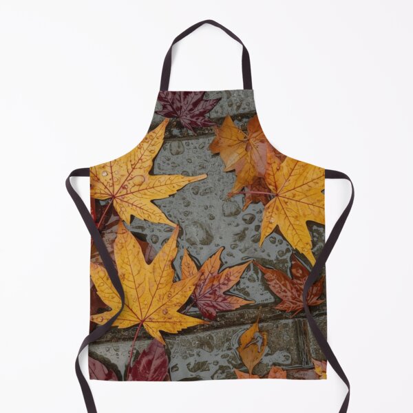 Item preview, Wet Autumn Maple Leaves on Rainy Pavement — Moody Fall Rainy Day Aesthetic designed and sold by LYAN-STORE.