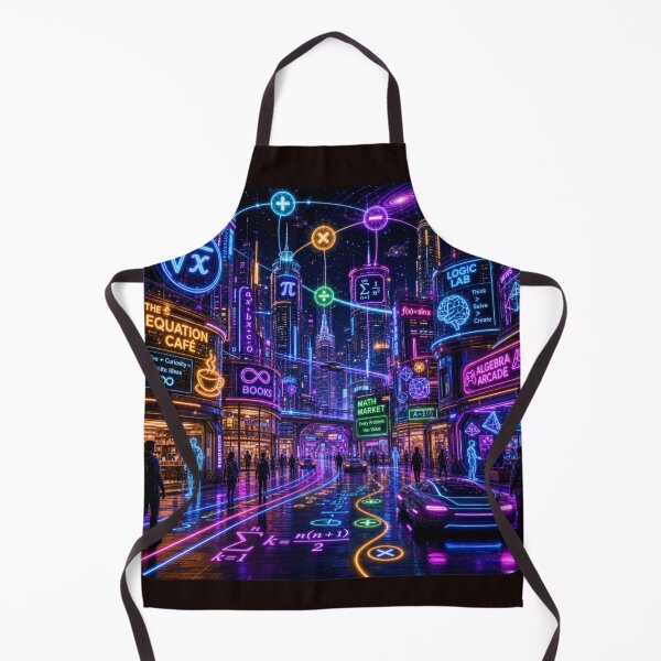 Item preview, Cyberpunk Math City; Futuristic Neon STEM Metropolis designed and sold by soin10s-designs.