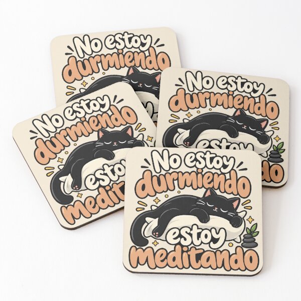 Item preview, No Estoy Durmiendo, Estoy Meditando Cita en español | Diseño divertido de meditación de gato. designed and sold by MetaModel Editions.