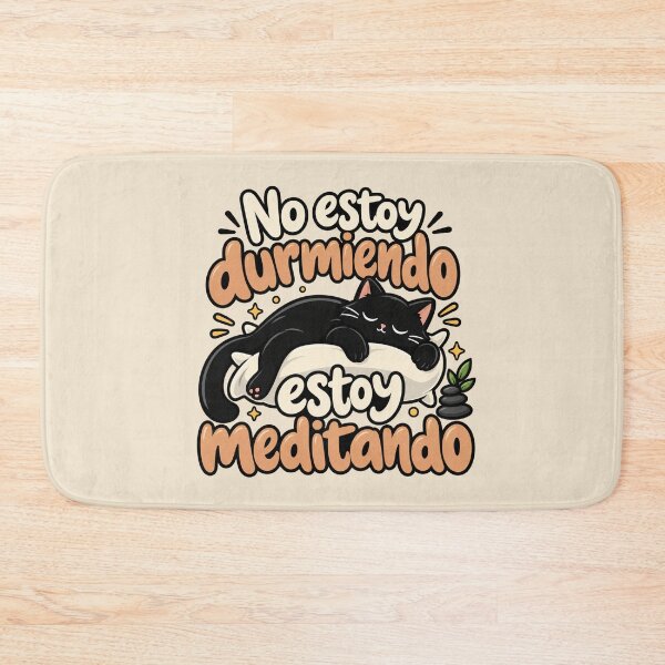 Item preview, No Estoy Durmiendo, Estoy Meditando Spanish Quote | Funny Cat Meditation Design designed and sold by MetaModel Editions.
