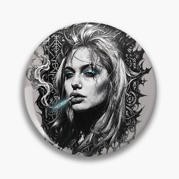 Item preview, B&W Iconic Woman Smoking Portrait Graphic-38 designed and sold by BiancaKopp.