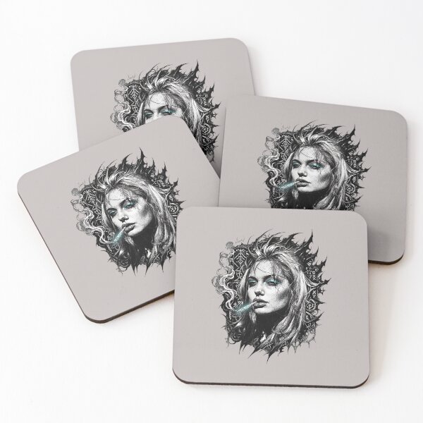 Item preview, B&W Iconic Woman Smoking Portrait Graphic-38 designed and sold by BiancaKopp.