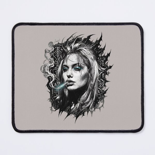Item preview, B&W Iconic Woman Smoking Portrait Graphic-38 designed and sold by BiancaKopp.