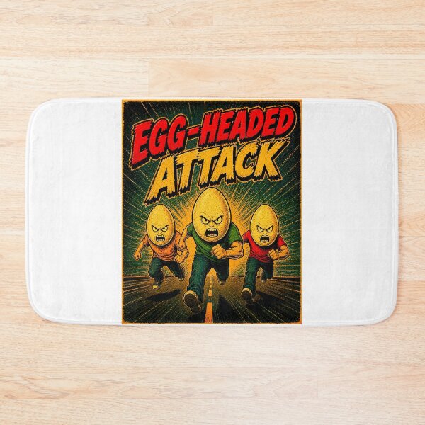 Item preview, Egg Headed Monster  Attack Retro Comic Poster designed and sold by Odd Alien Lab.
