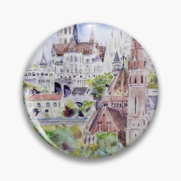 Item preview, Hand painted Hungary Budapest watercolour designed and sold by SelenePaintings .
