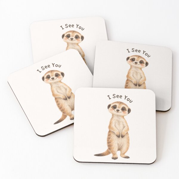 Item preview, I See You Meerkat Safari Art designed and sold by mycute-stickers.