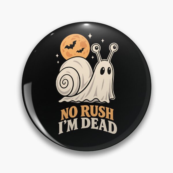Item preview, No Rush I'm Dead | Funny Spooky Ghost Snail Halloween  designed and sold by Skryp-art.