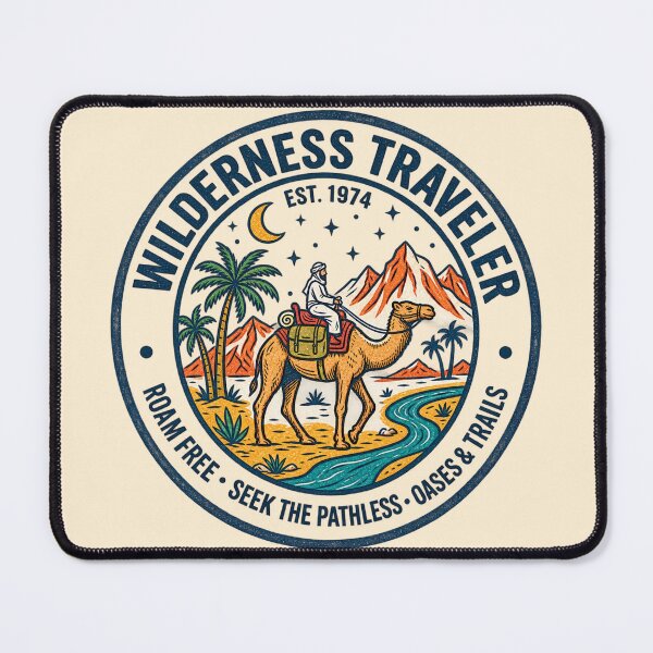 Item preview, Wilderness Traveler Vintage Desert Camel Emblem Art designed and sold by lungpleecha.