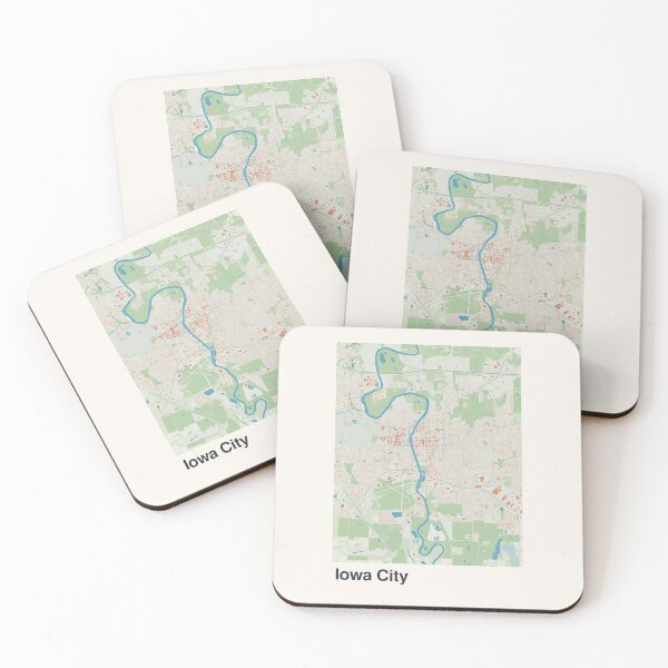 Item preview, Iowa City Minimalistic Map Art designed and sold by MapsNerd.