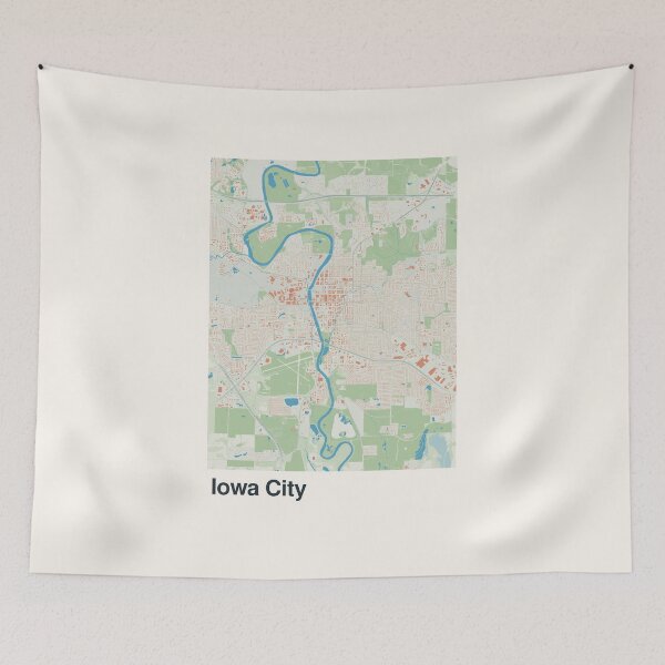 Item preview, Iowa City Minimalistic Map Art designed and sold by MapsNerd.