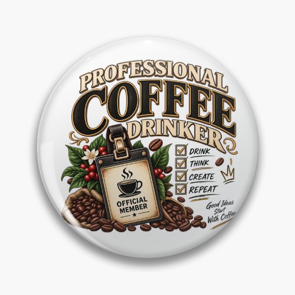 Item preview, Professional Coffee Drinker Retro Coffee Design designed and sold by BrewedPixels.